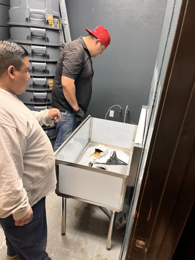 Commercial plumbing and sink installation in Stephenson